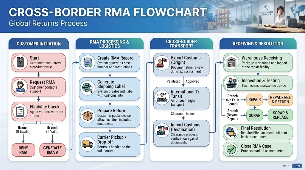 Cross-Border RMA Flowchart