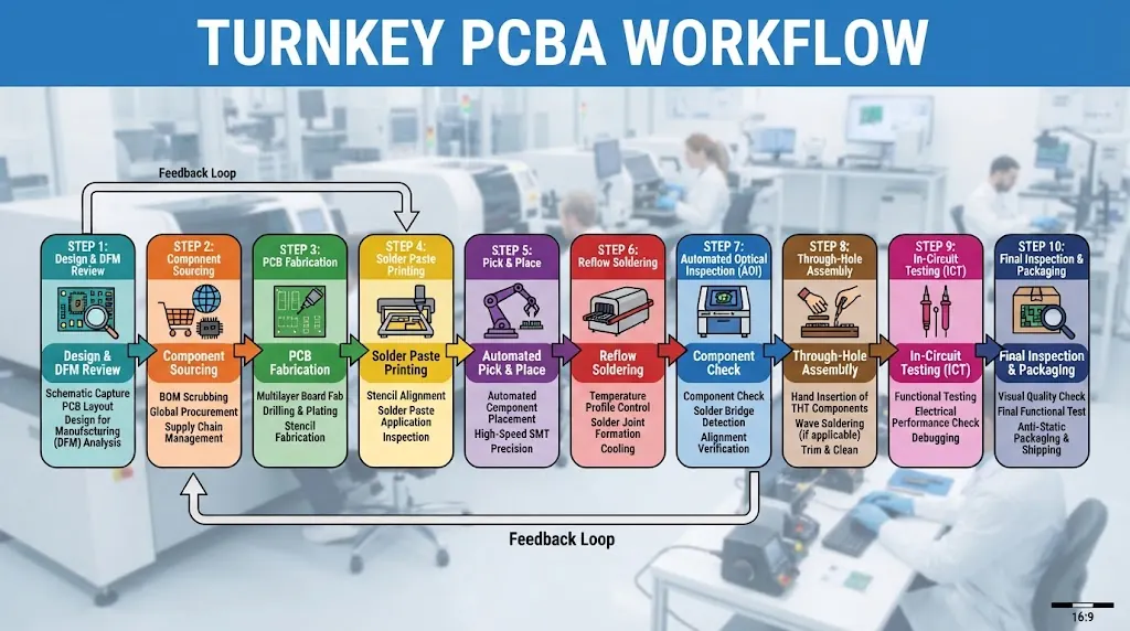 Turnkey PCBA workflow