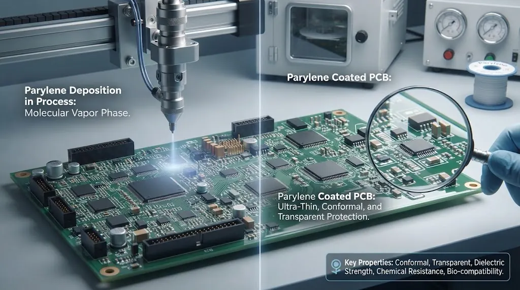 Parylene coating on PCB