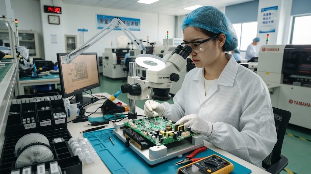 Mixed technology PCB assembly
