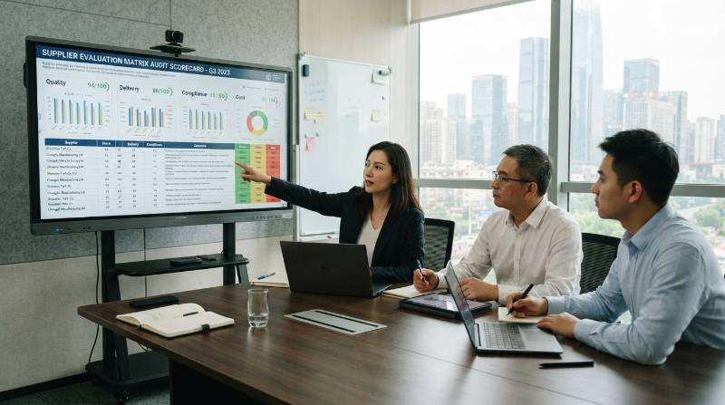 Supplier evaluation matrix audit scorecard