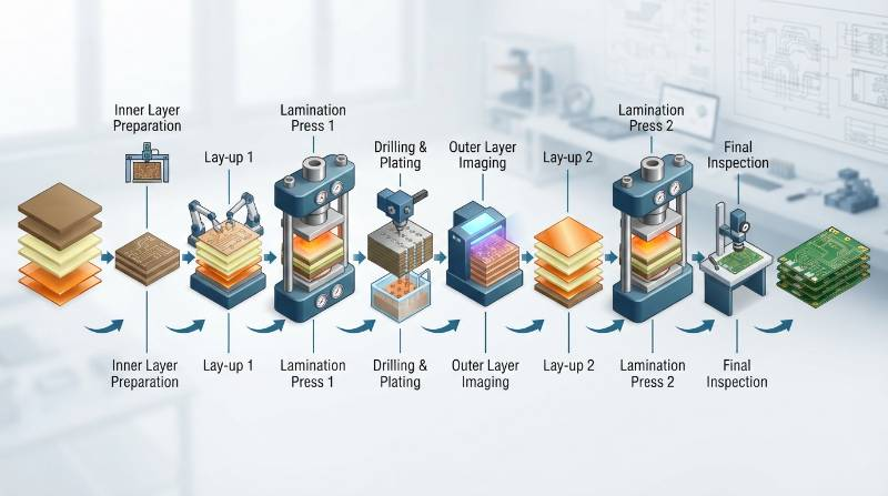 sequential lamination flowchart