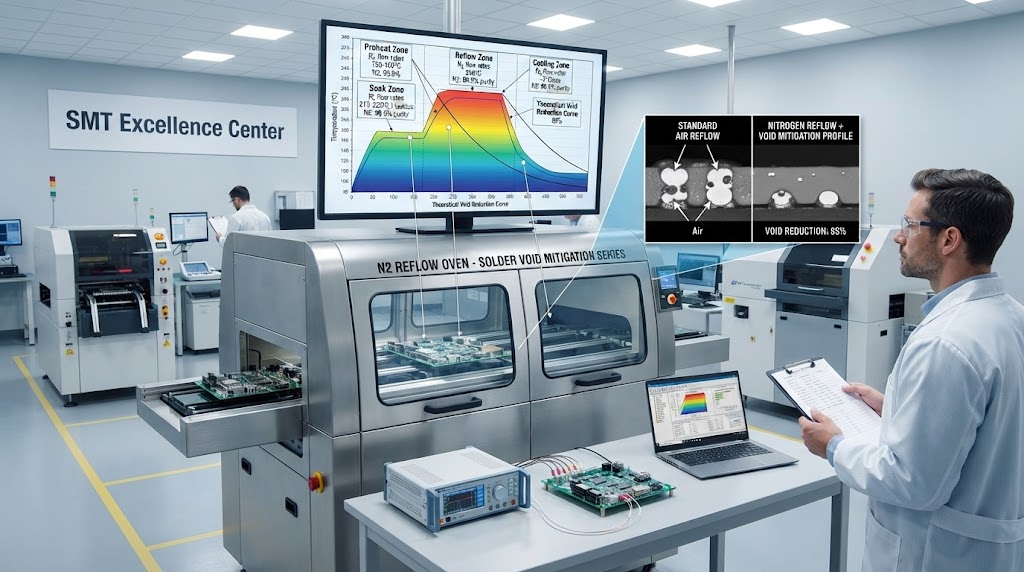 Multi-Zone Nitrogen Reflow Profiling & Solder Void Mitigation