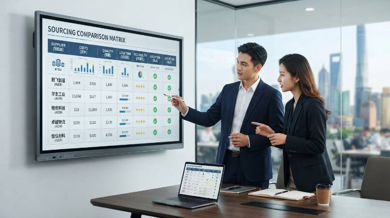 Sourcing comparison matrix